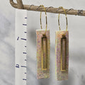 Neon Bars on Gold Hoops