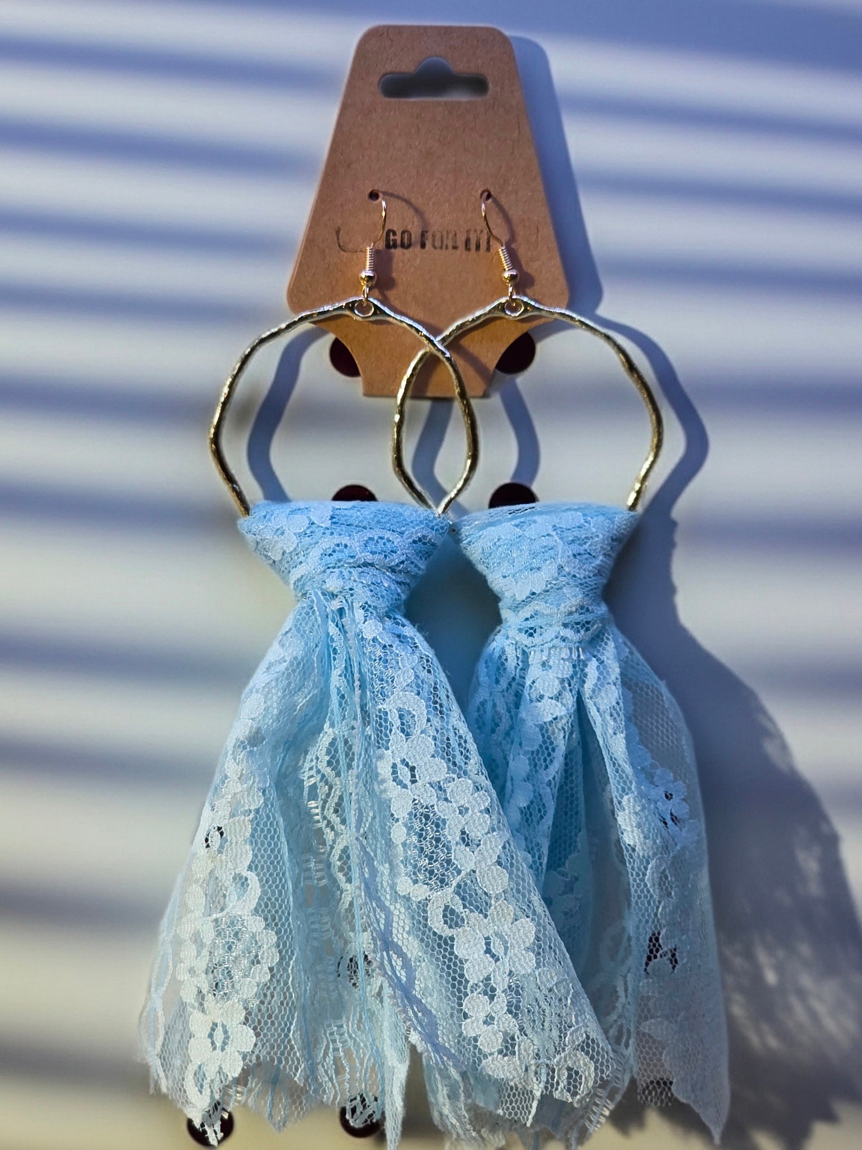 Lace and Gold Earrings