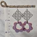 Open Flower With Abstract Silver Diamond