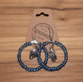 Ocean Beaded Hoop Dangles