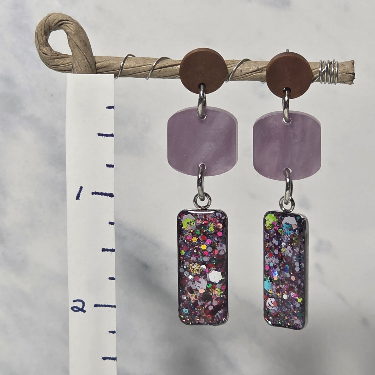 Resin, Acrylic, and Wood Studs