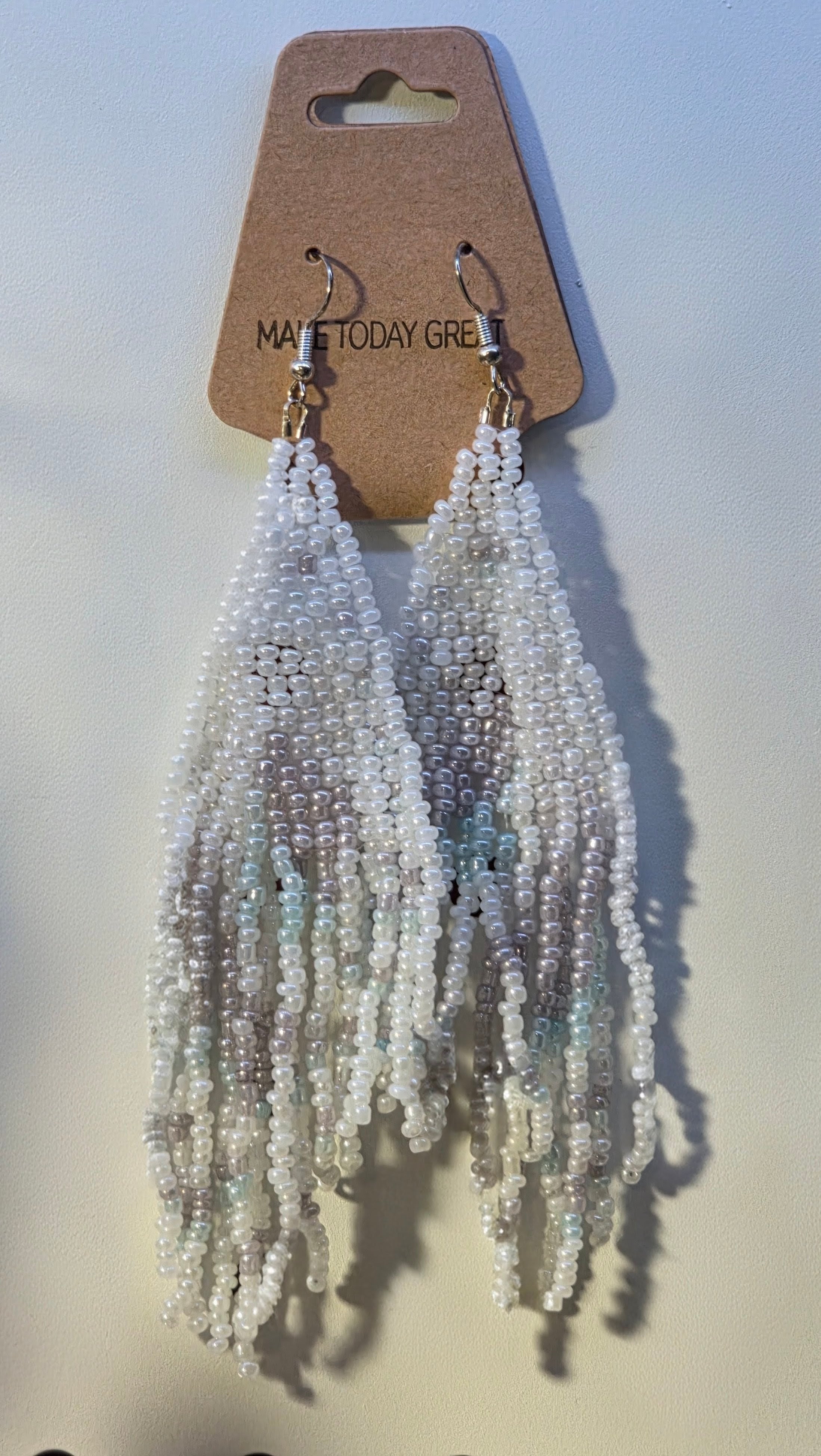 Beaded Fairy Wing Earrings