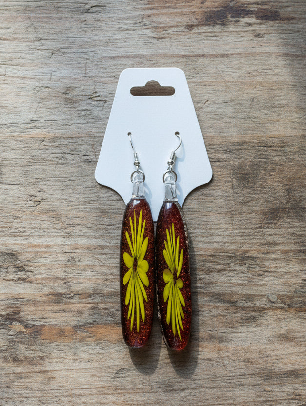 Glass Flower Earrings