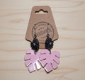 Pink Monstera Dangles