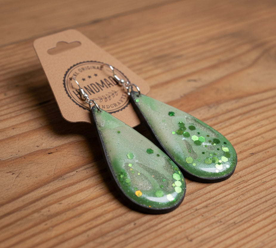 Lava Lamp Clay and Resin Earrings
