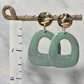 Abstract Shimmery Teal Stud Dangles