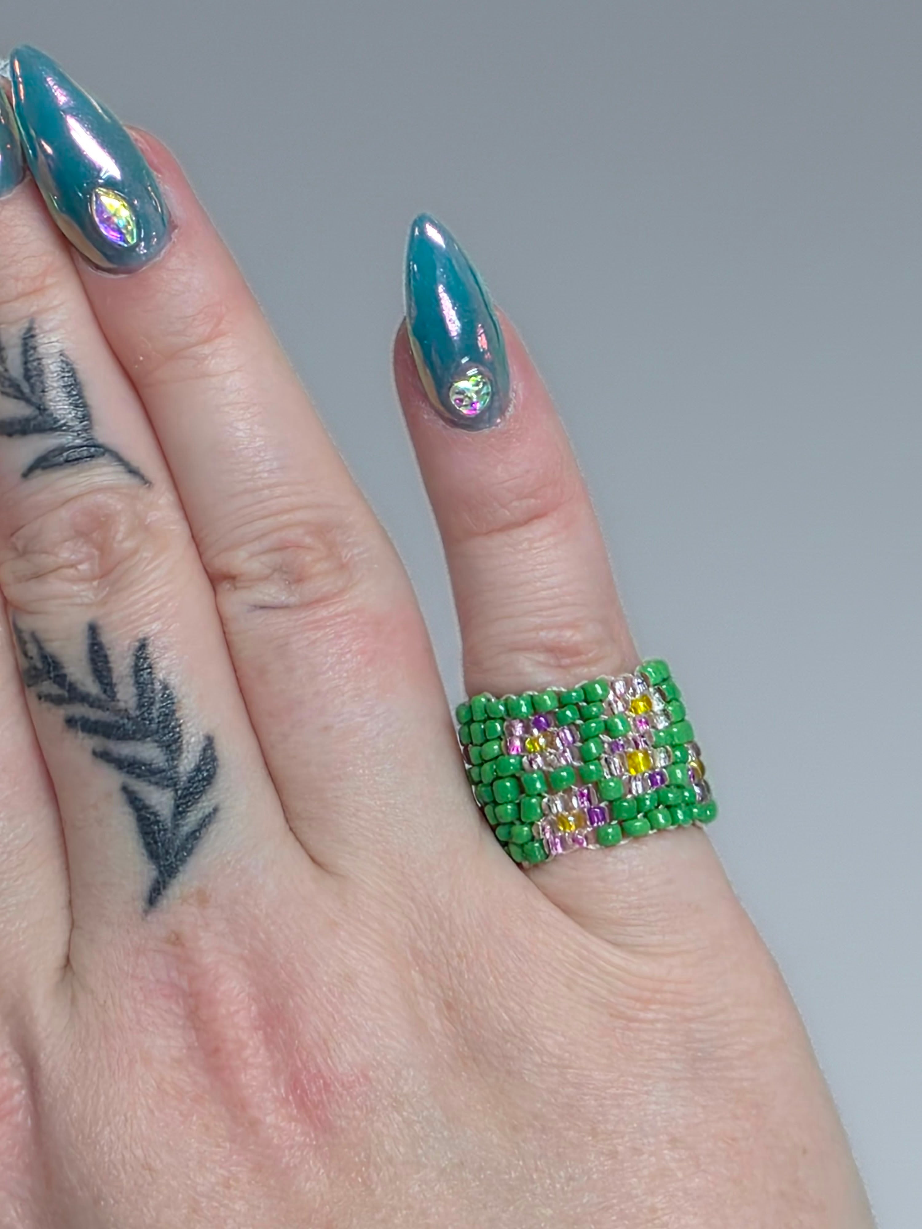 Floral Beaded Ring