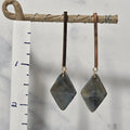 Earthy Bar Diamond Dangle Studs
