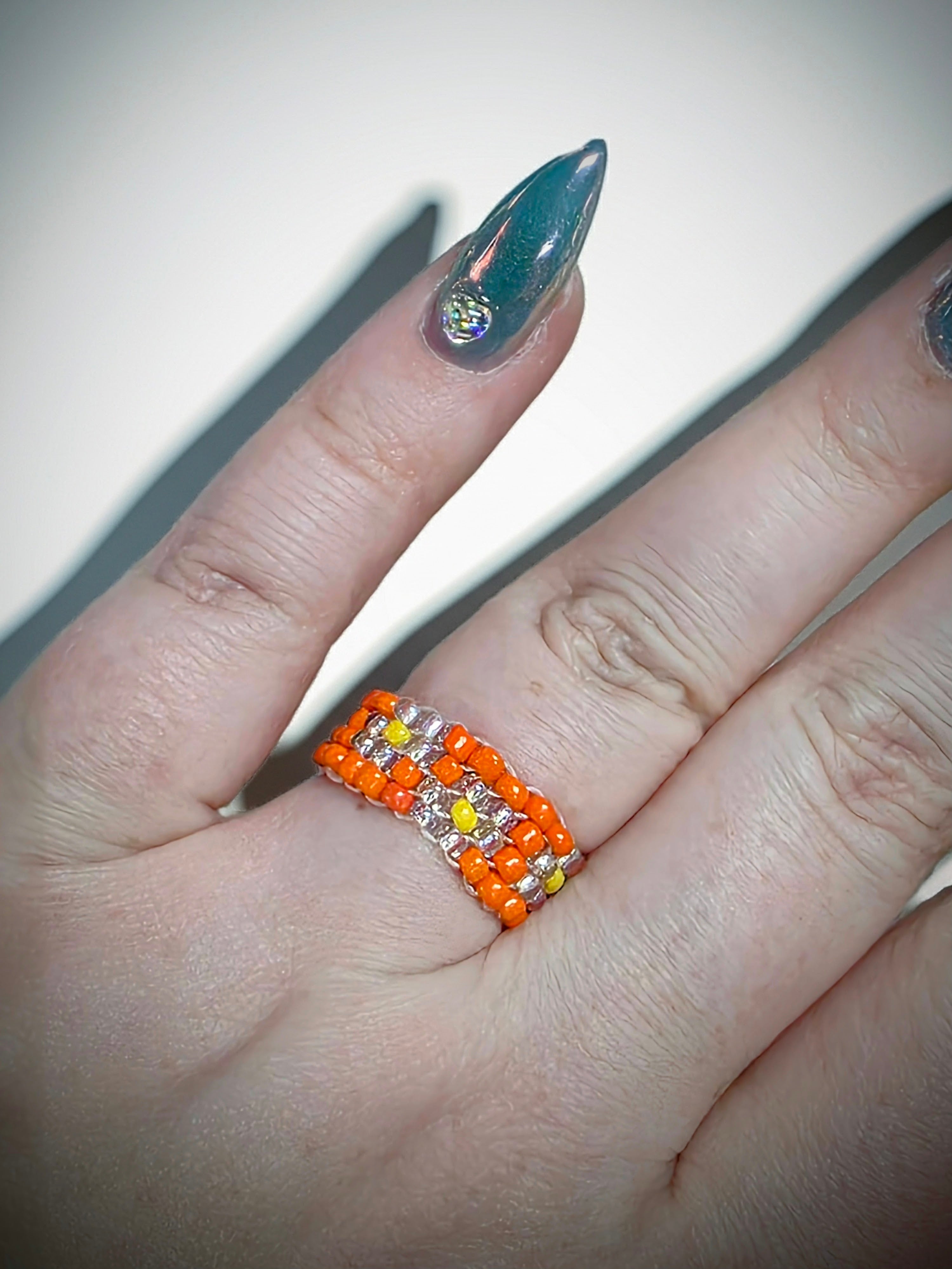 Floral Beaded Ring