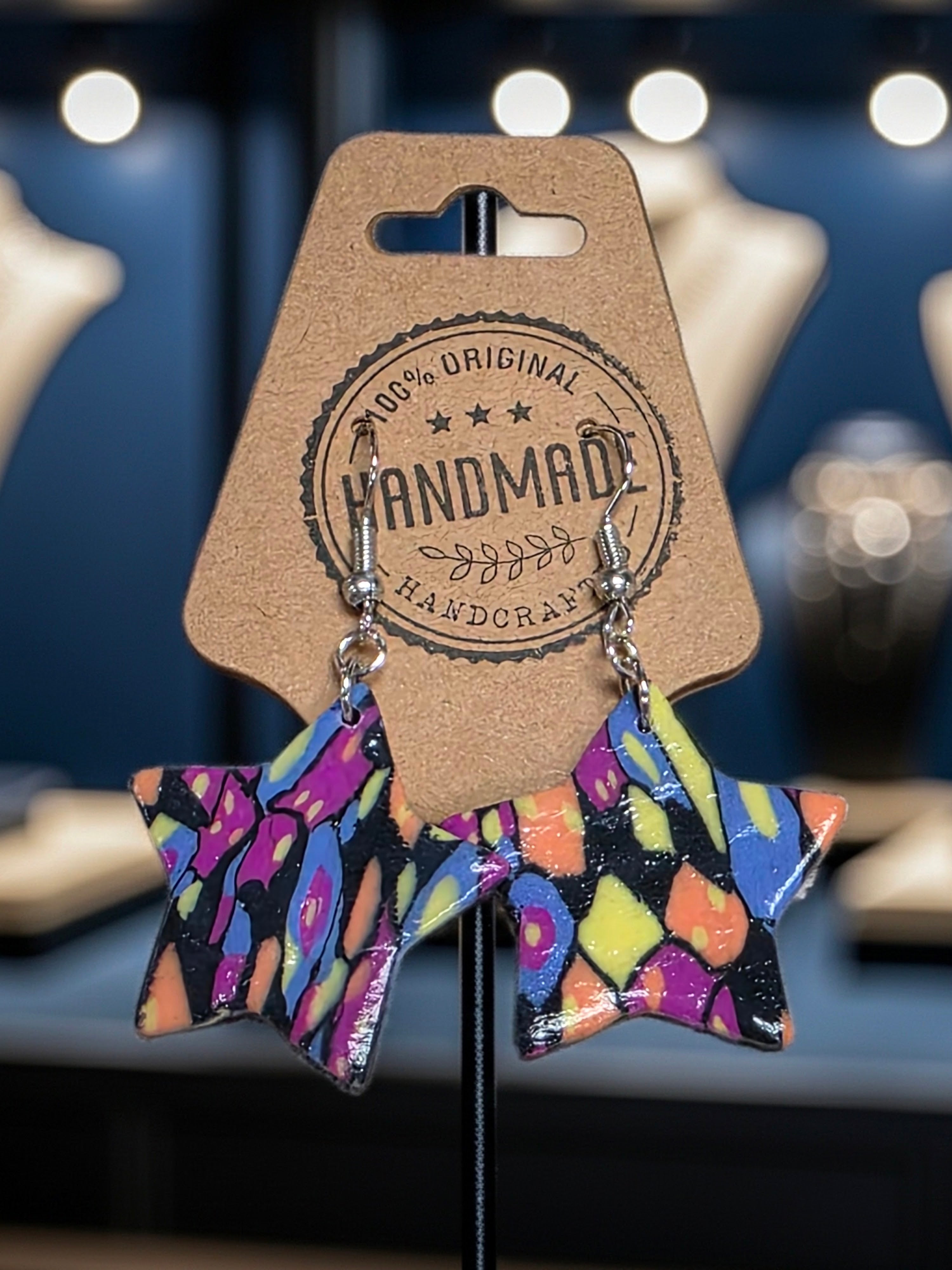 Abstract Star Earrings