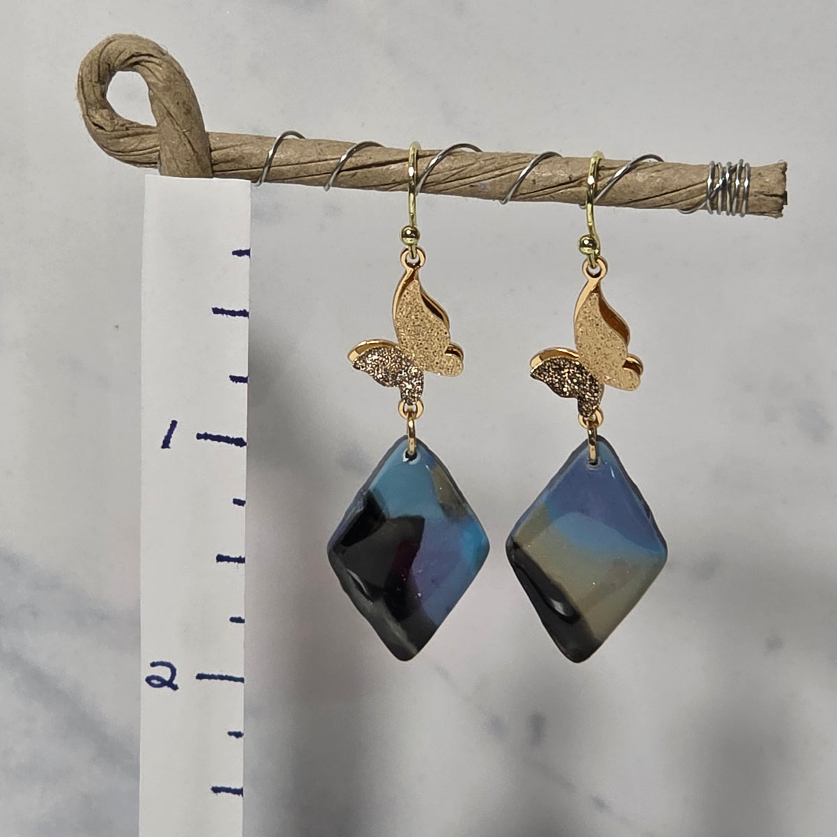 Earthy Butterfly Dangles
