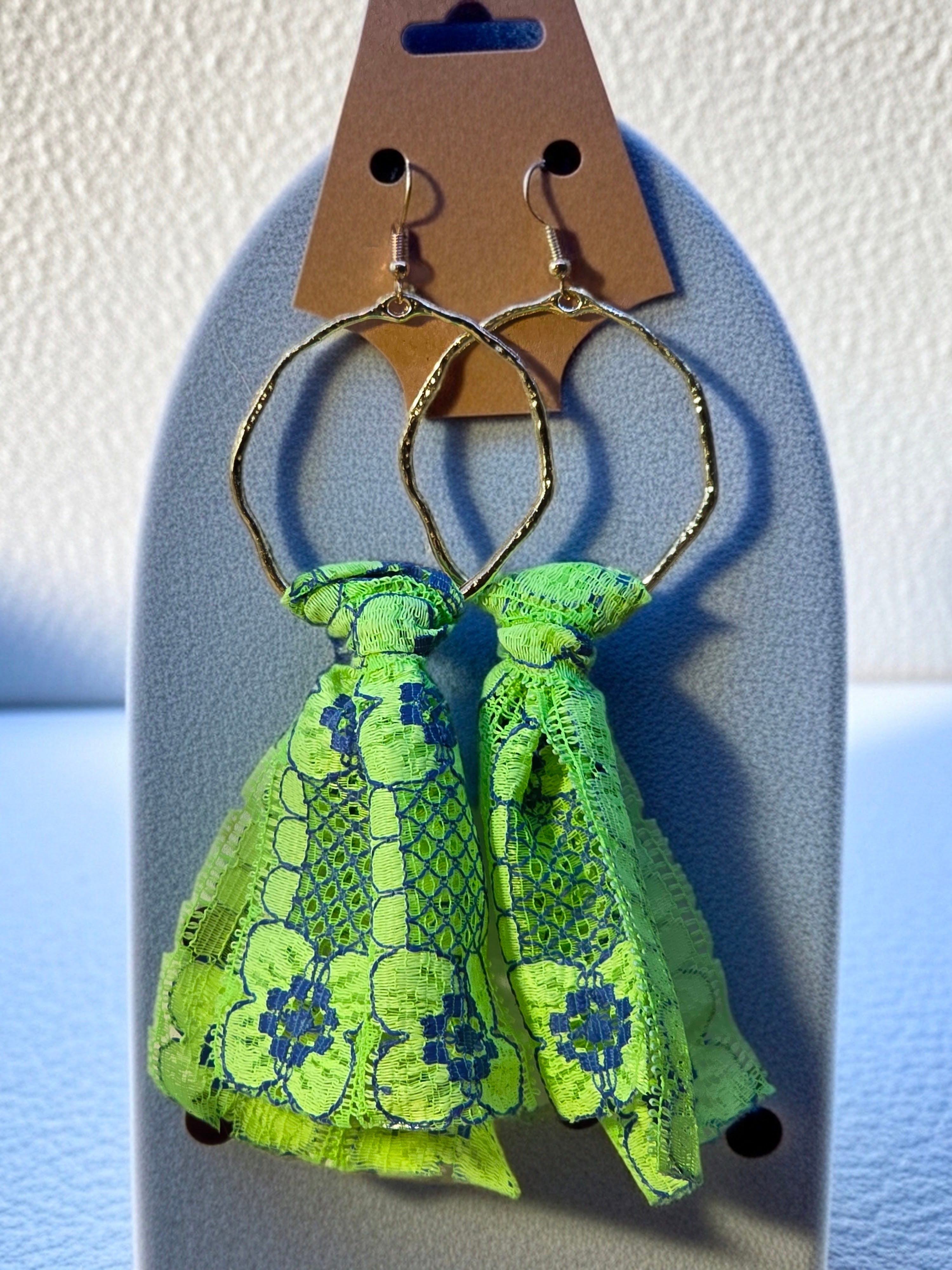 Lace and Gold Earrings
