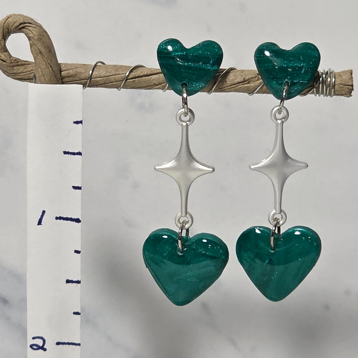 Emerald Star Dangles